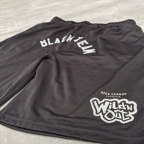 Men's N3 Sport Wild’n Out Nick Cannon “Black Team” Basketball Shorts Large - Picture 12 of 13